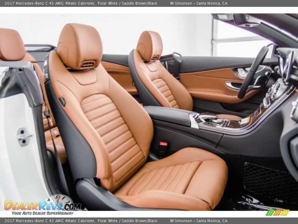 2017 Mercedes-Benz C 43 AMG 4Matic Cabriolet Polar White / Saddle Brown/Black Photo #6