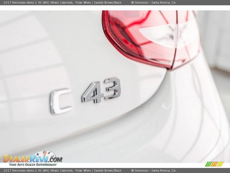 2017 Mercedes-Benz C 43 AMG 4Matic Cabriolet Polar White / Saddle Brown/Black Photo #7