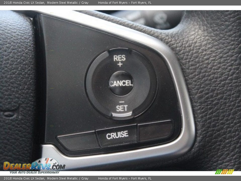 2018 Honda Civic LX Sedan Modern Steel Metallic / Gray Photo #14