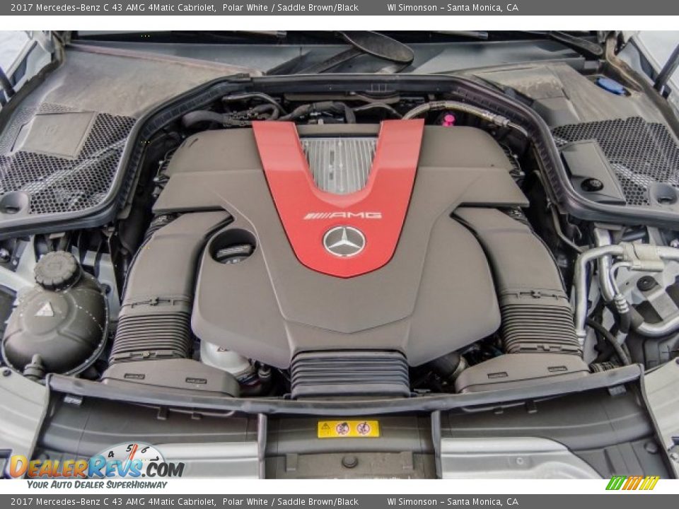 2017 Mercedes-Benz C 43 AMG 4Matic Cabriolet Polar White / Saddle Brown/Black Photo #8