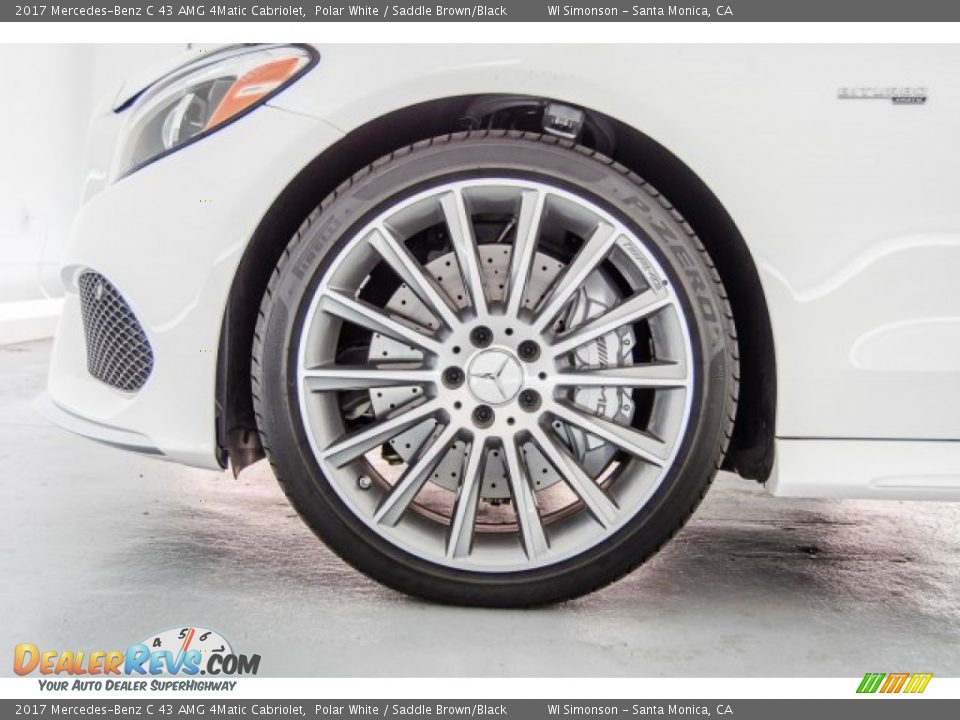 2017 Mercedes-Benz C 43 AMG 4Matic Cabriolet Polar White / Saddle Brown/Black Photo #9