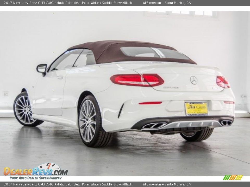 2017 Mercedes-Benz C 43 AMG 4Matic Cabriolet Polar White / Saddle Brown/Black Photo #10