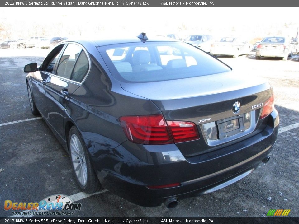 2013 BMW 5 Series 535i xDrive Sedan Dark Graphite Metallic II / Oyster/Black Photo #5