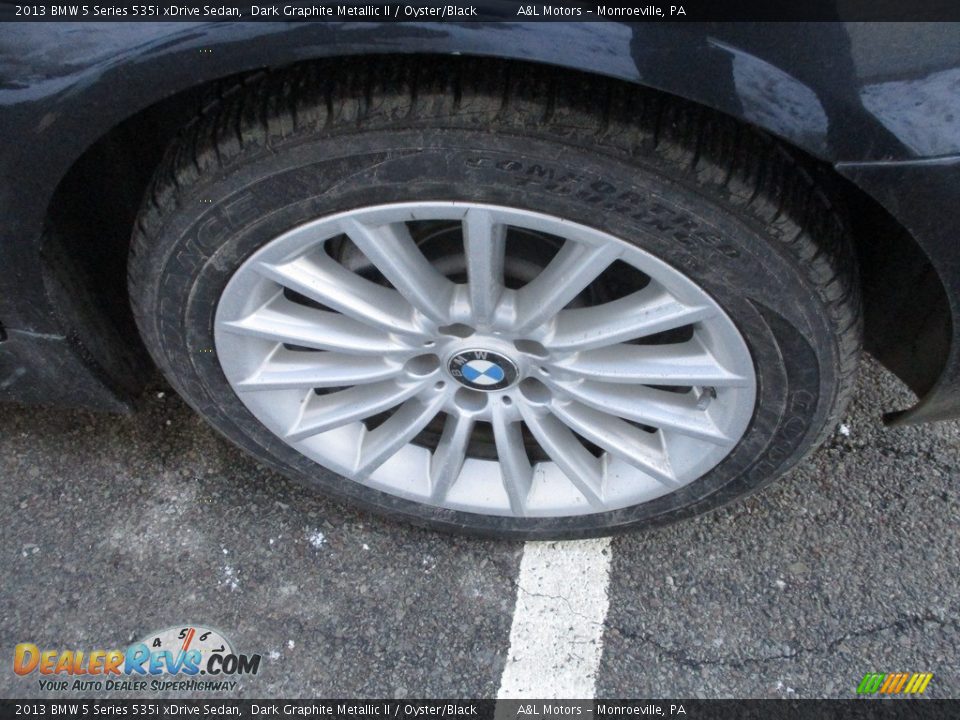 2013 BMW 5 Series 535i xDrive Sedan Dark Graphite Metallic II / Oyster/Black Photo #6
