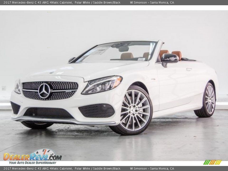 2017 Mercedes-Benz C 43 AMG 4Matic Cabriolet Polar White / Saddle Brown/Black Photo #18