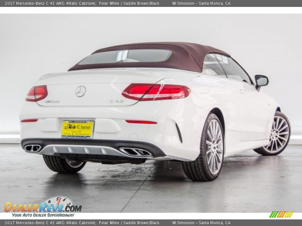 2017 Mercedes-Benz C 43 AMG 4Matic Cabriolet Polar White / Saddle Brown/Black Photo #20
