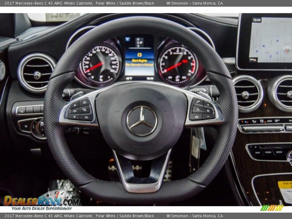 2017 Mercedes-Benz C 43 AMG 4Matic Cabriolet Polar White / Saddle Brown/Black Photo #24