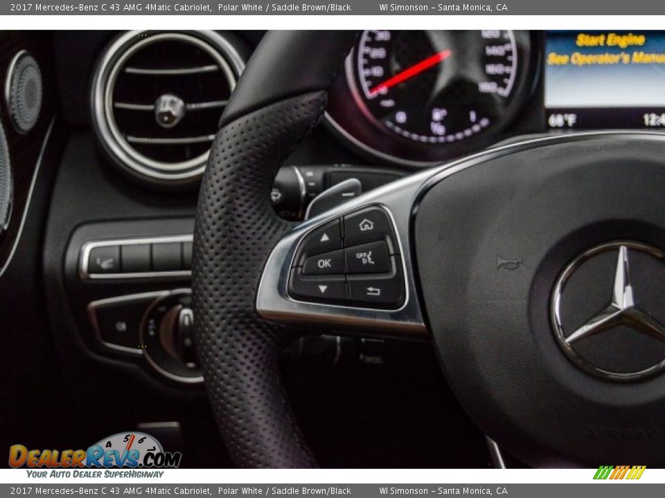 2017 Mercedes-Benz C 43 AMG 4Matic Cabriolet Polar White / Saddle Brown/Black Photo #26