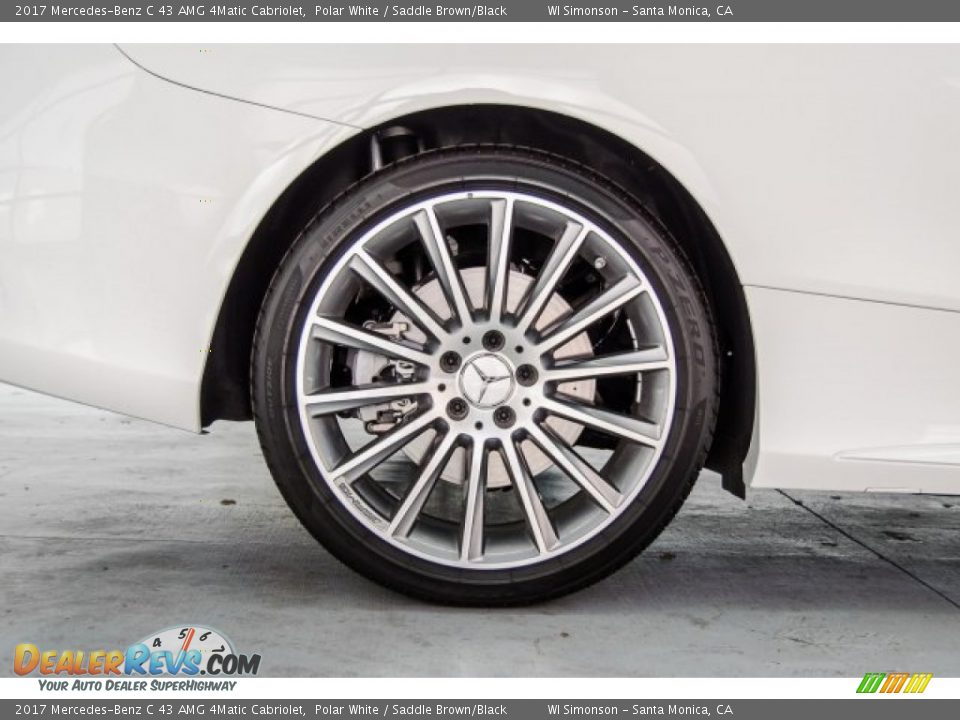 2017 Mercedes-Benz C 43 AMG 4Matic Cabriolet Polar White / Saddle Brown/Black Photo #32