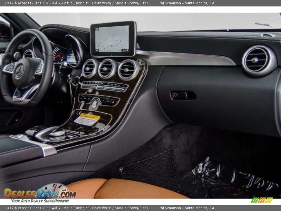 2017 Mercedes-Benz C 43 AMG 4Matic Cabriolet Polar White / Saddle Brown/Black Photo #33
