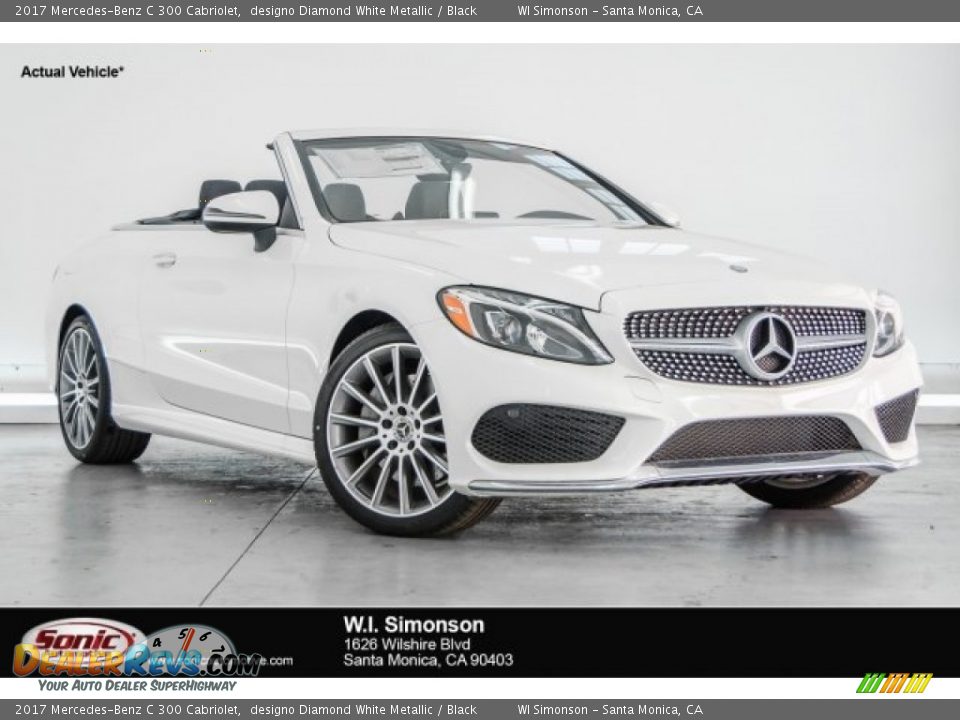 2017 Mercedes-Benz C 300 Cabriolet designo Diamond White Metallic / Black Photo #1