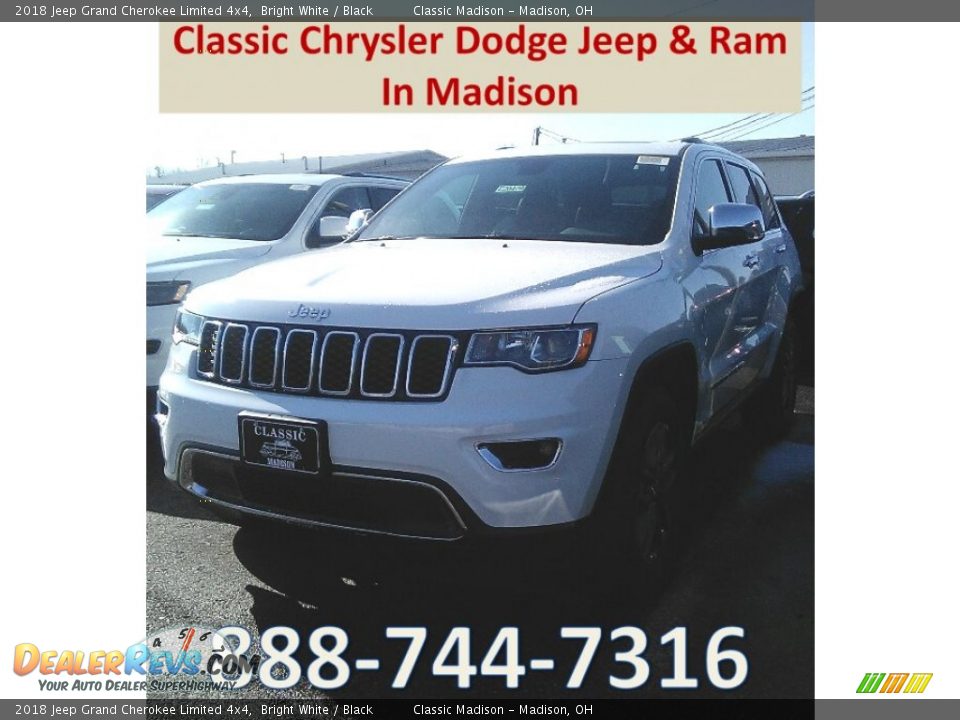 2018 Jeep Grand Cherokee Limited 4x4 Bright White / Black Photo #1