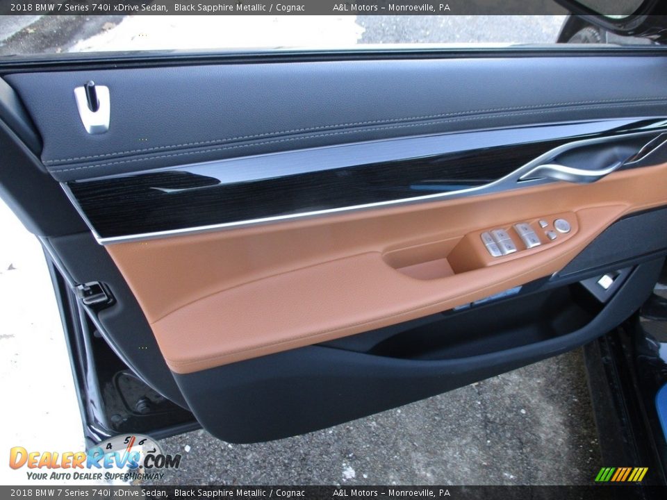 2018 BMW 7 Series 740i xDrive Sedan Black Sapphire Metallic / Cognac Photo #10