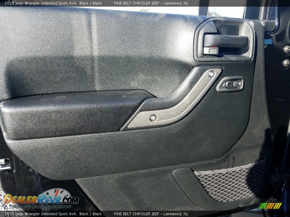 2018 Jeep Wrangler Unlimited Sport 4x4 Black / Black Photo #7