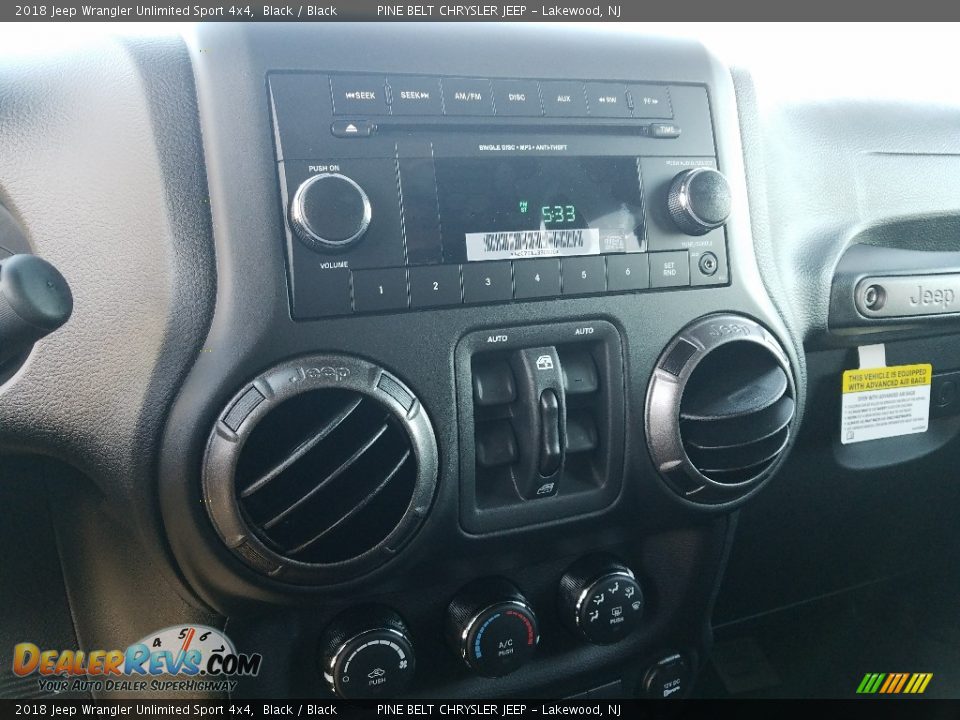 2018 Jeep Wrangler Unlimited Sport 4x4 Black / Black Photo #10