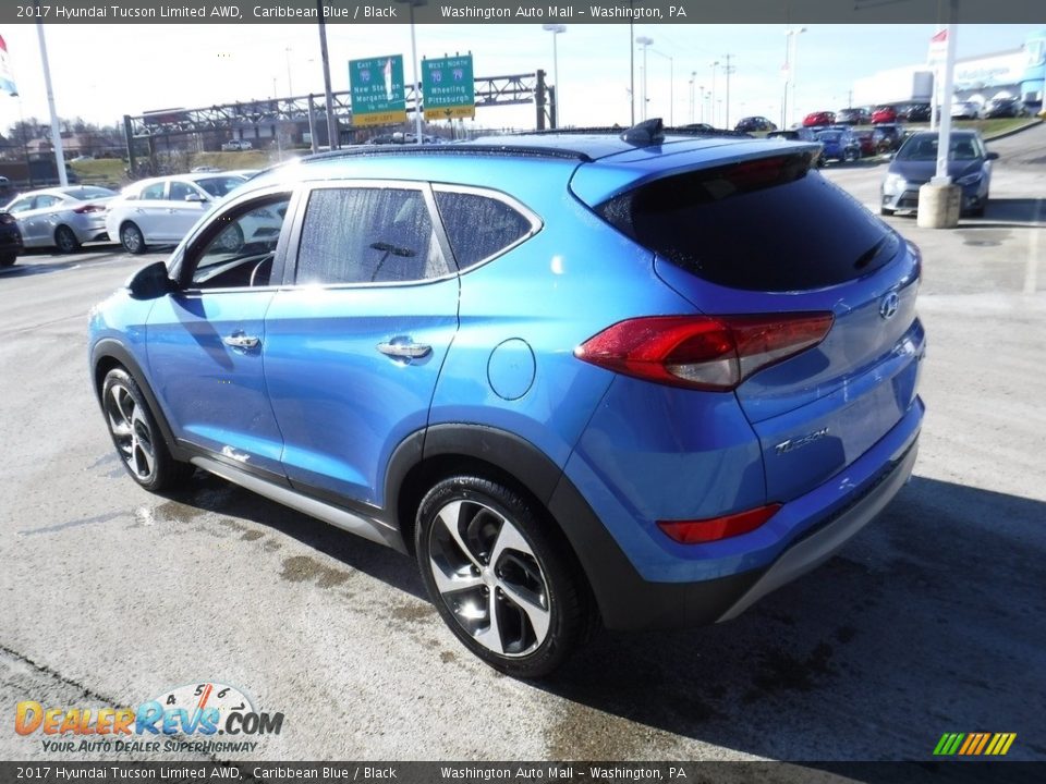 2017 Hyundai Tucson Limited AWD Caribbean Blue / Black Photo #8