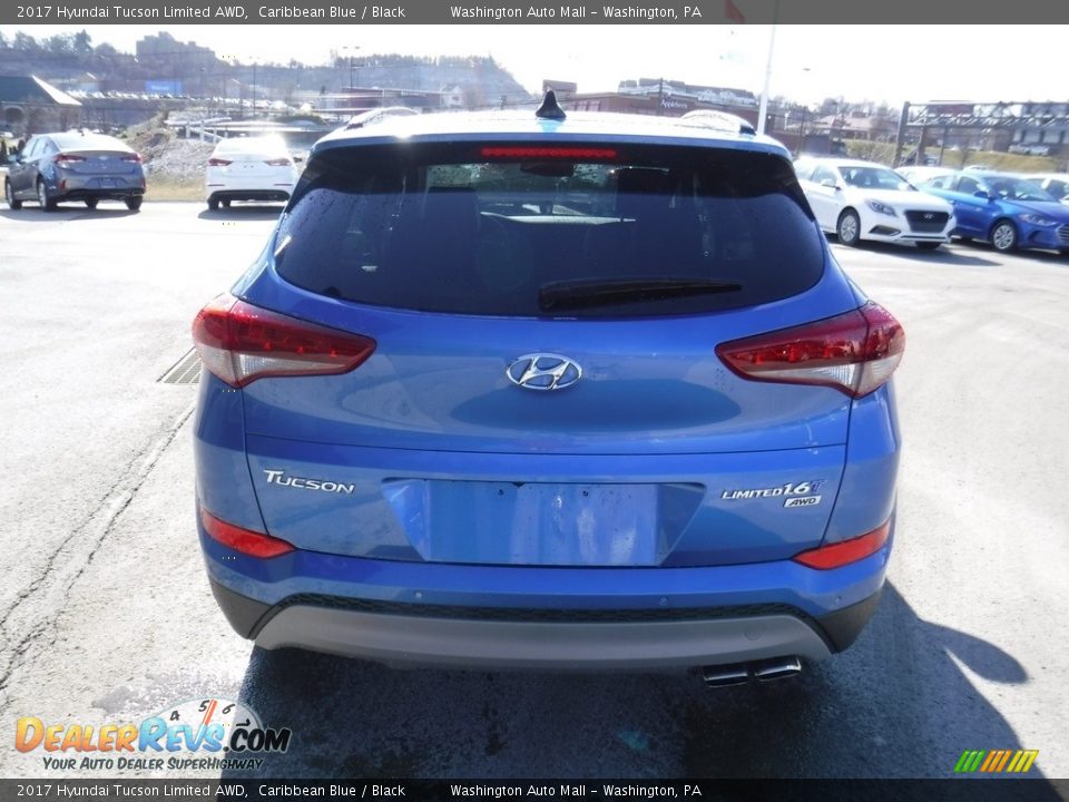 2017 Hyundai Tucson Limited AWD Caribbean Blue / Black Photo #9