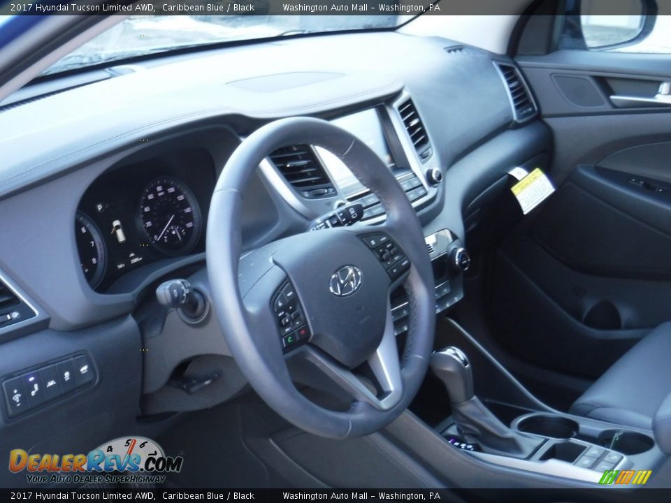 2017 Hyundai Tucson Limited AWD Caribbean Blue / Black Photo #13