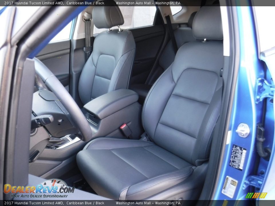 2017 Hyundai Tucson Limited AWD Caribbean Blue / Black Photo #14