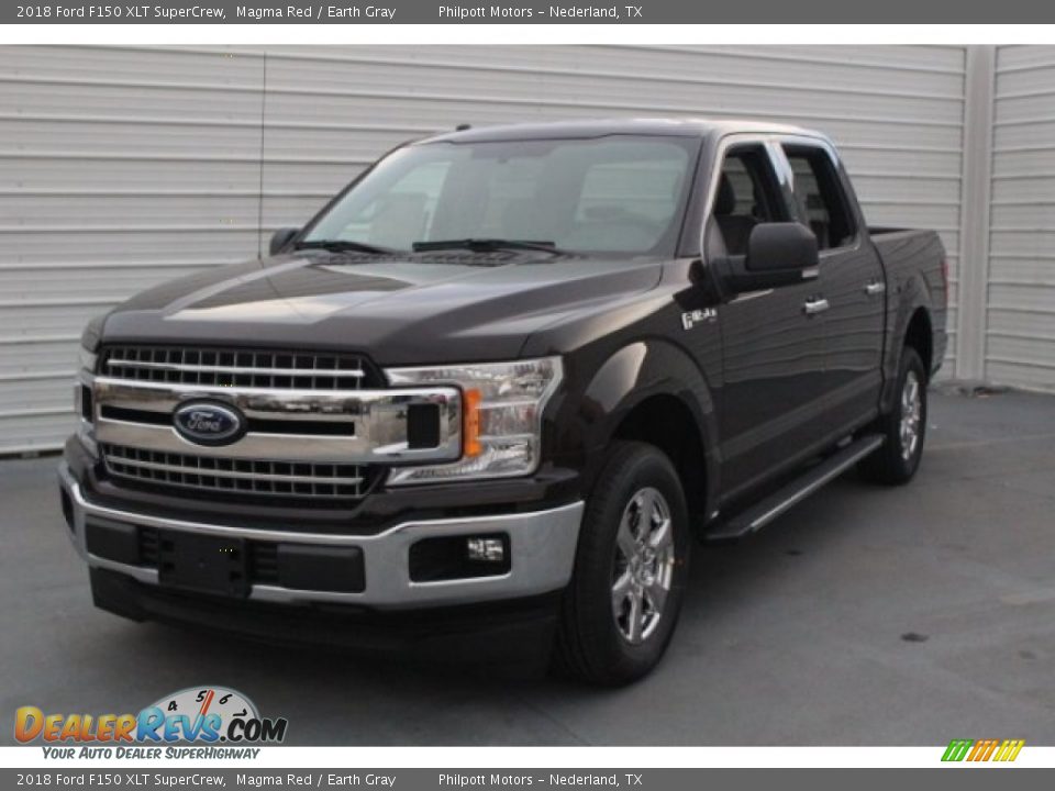 2018 Ford F150 XLT SuperCrew Magma Red / Earth Gray Photo #3