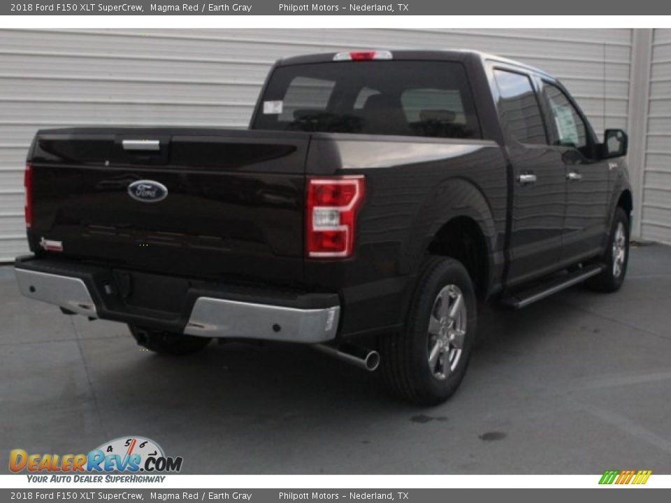2018 Ford F150 XLT SuperCrew Magma Red / Earth Gray Photo #8