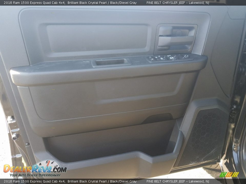 2018 Ram 1500 Express Quad Cab 4x4 Brilliant Black Crystal Pearl / Black/Diesel Gray Photo #7
