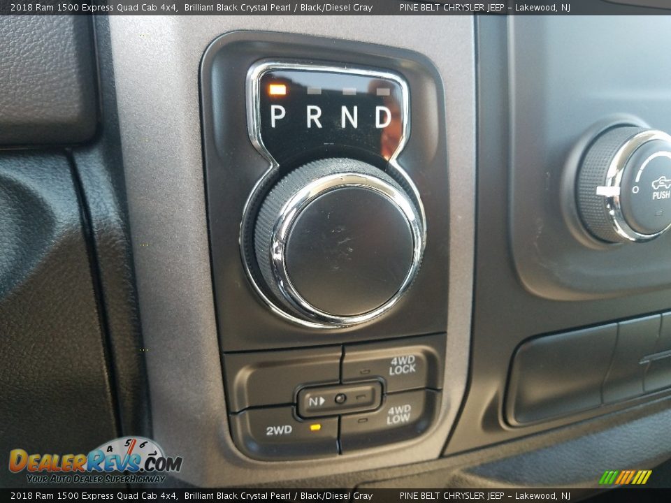 2018 Ram 1500 Express Quad Cab 4x4 Brilliant Black Crystal Pearl / Black/Diesel Gray Photo #9