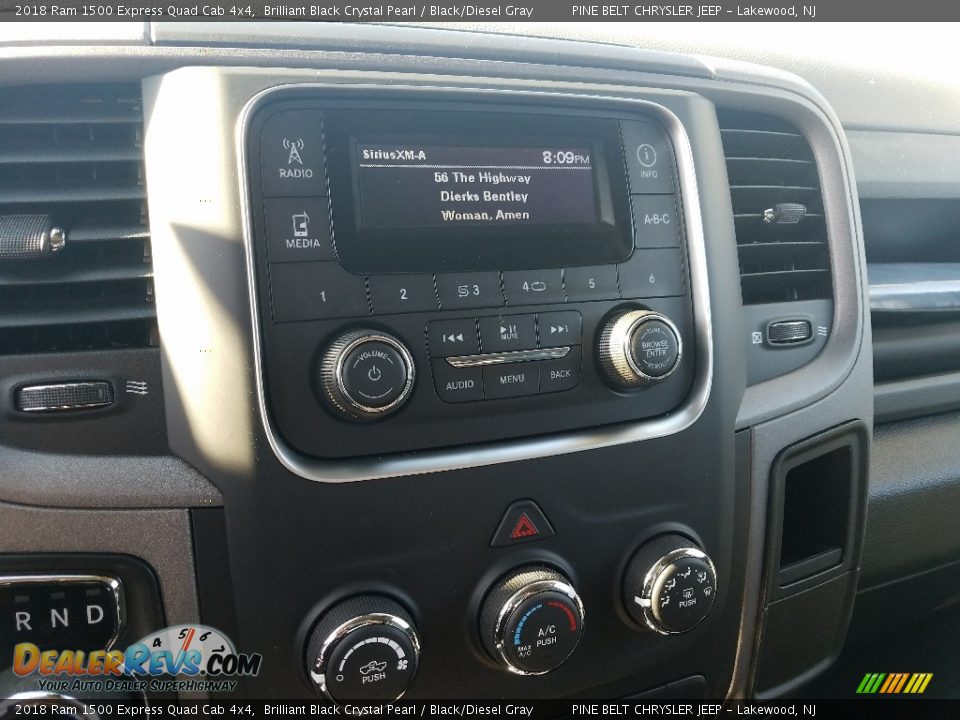 2018 Ram 1500 Express Quad Cab 4x4 Brilliant Black Crystal Pearl / Black/Diesel Gray Photo #10