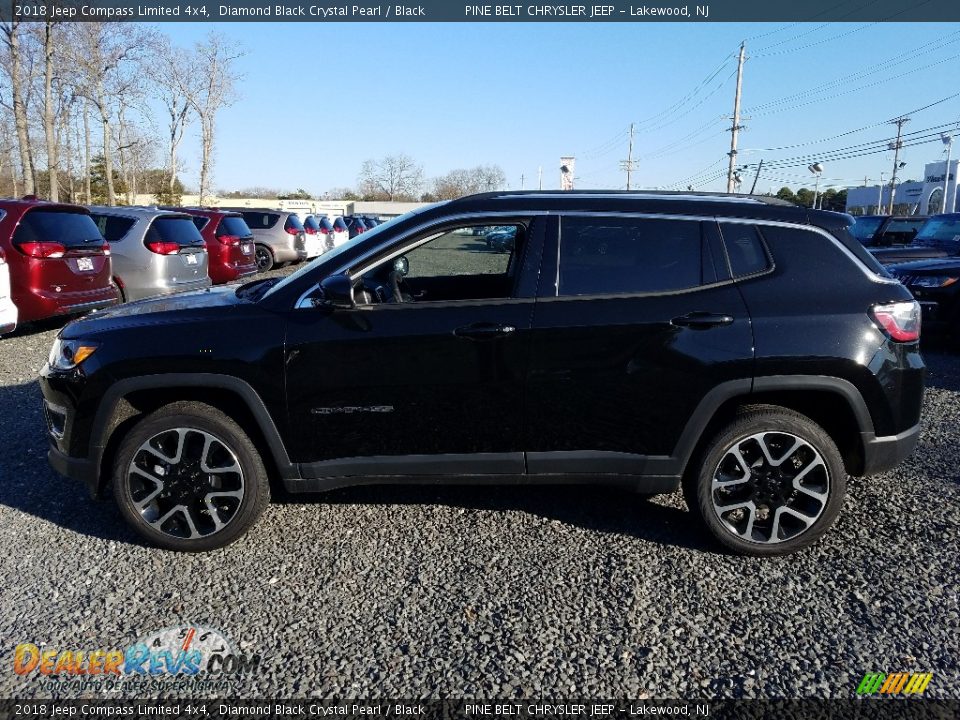 2018 Jeep Compass Limited 4x4 Diamond Black Crystal Pearl / Black Photo #3