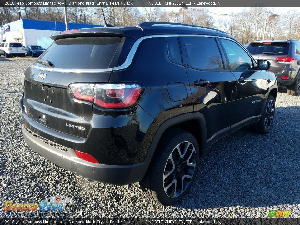 2018 Jeep Compass Limited 4x4 Diamond Black Crystal Pearl / Black Photo #5