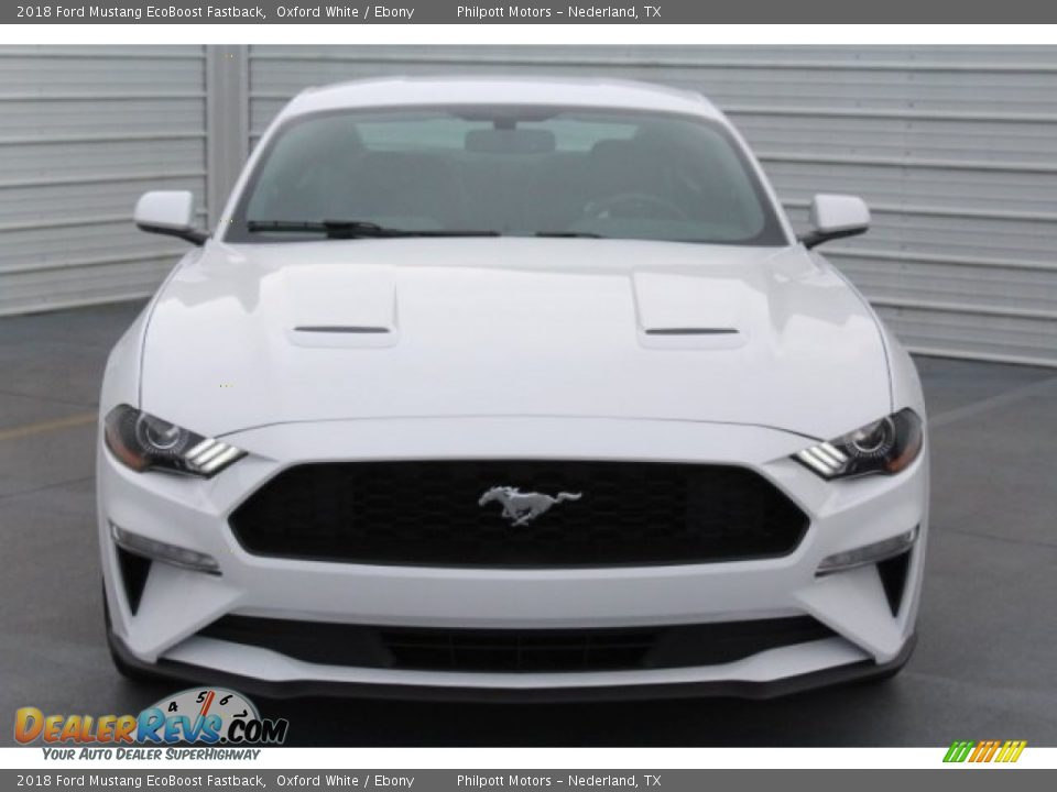 2018 Ford Mustang EcoBoost Fastback Oxford White / Ebony Photo #2
