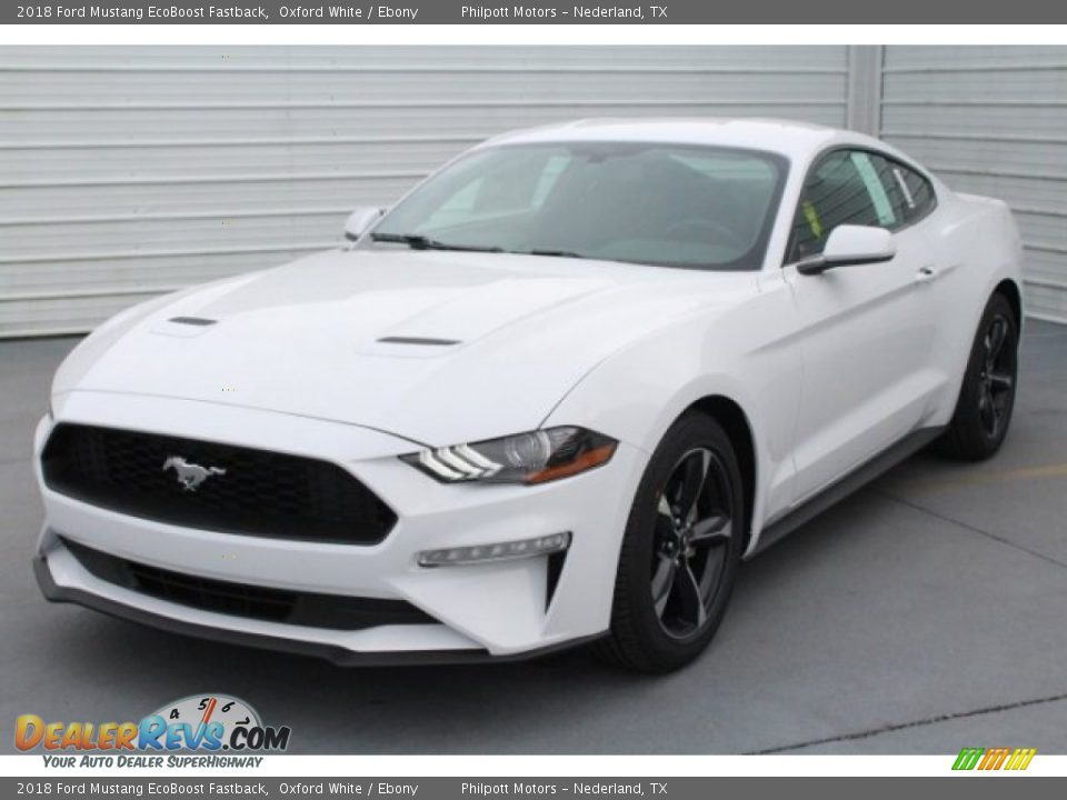 2018 Ford Mustang EcoBoost Fastback Oxford White / Ebony Photo #3