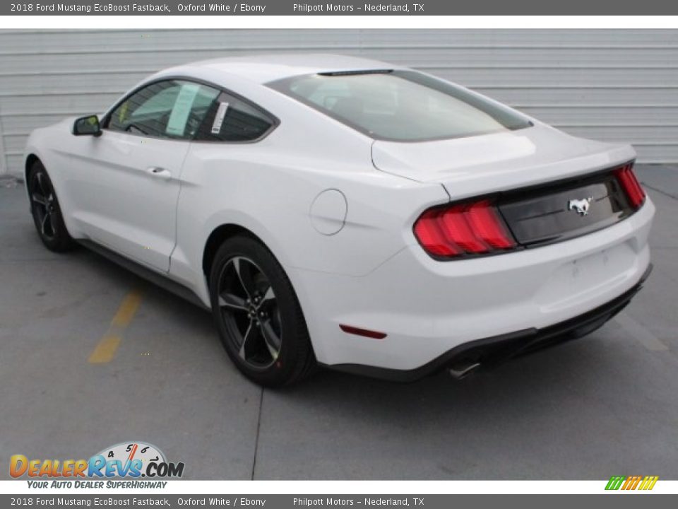2018 Ford Mustang EcoBoost Fastback Oxford White / Ebony Photo #7