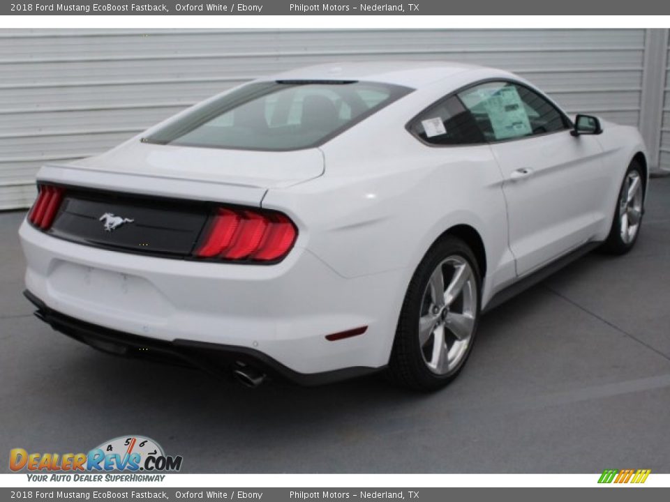 2018 Ford Mustang EcoBoost Fastback Oxford White / Ebony Photo #9