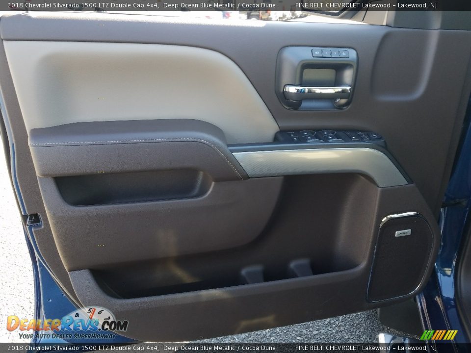 2018 Chevrolet Silverado 1500 LTZ Double Cab 4x4 Deep Ocean Blue Metallic / Cocoa Dune Photo #7
