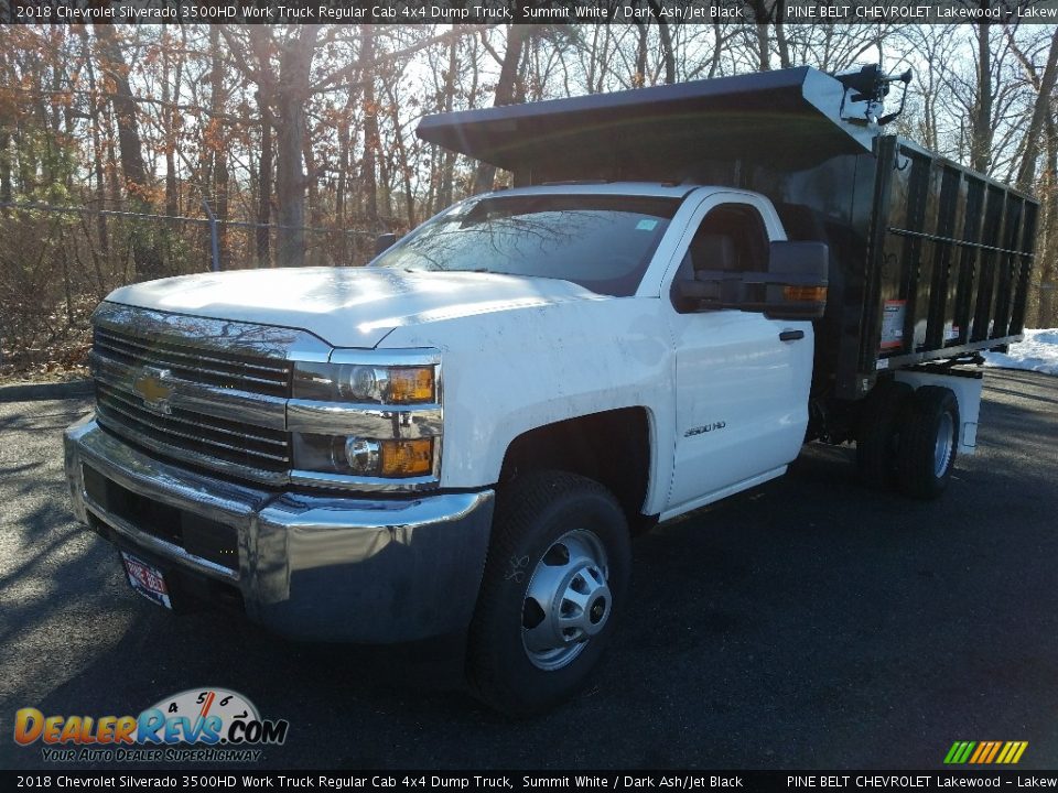 2018 Chevrolet Silverado 3500HD Work Truck Regular Cab 4x4 Dump Truck Summit White / Dark Ash/Jet Black Photo #2