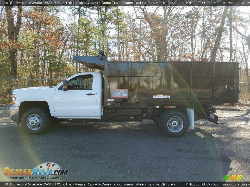 2018 Chevrolet Silverado 3500HD Work Truck Regular Cab 4x4 Dump Truck Summit White / Dark Ash/Jet Black Photo #3