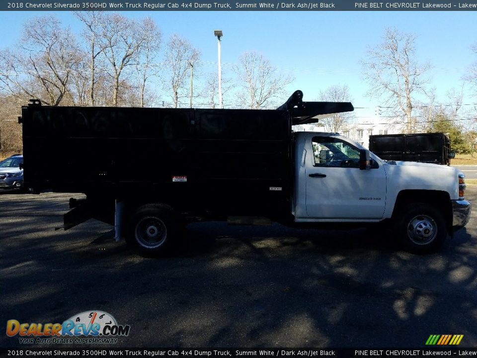 2018 Chevrolet Silverado 3500HD Work Truck Regular Cab 4x4 Dump Truck Summit White / Dark Ash/Jet Black Photo #6