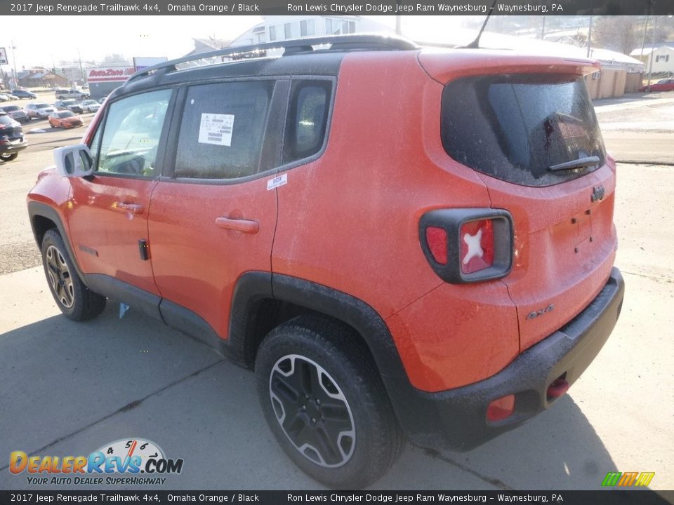 2017 Jeep Renegade Trailhawk 4x4 Omaha Orange / Black Photo #3