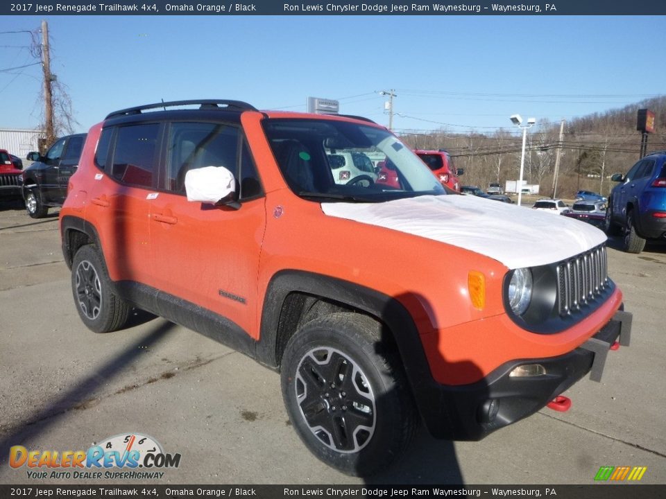 2017 Jeep Renegade Trailhawk 4x4 Omaha Orange / Black Photo #7