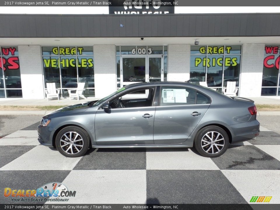2017 Volkswagen Jetta SE Platinum Gray Metallic / Titan Black Photo #1