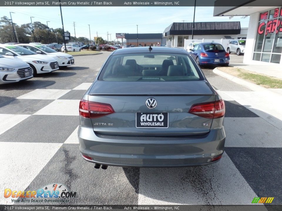 2017 Volkswagen Jetta SE Platinum Gray Metallic / Titan Black Photo #4