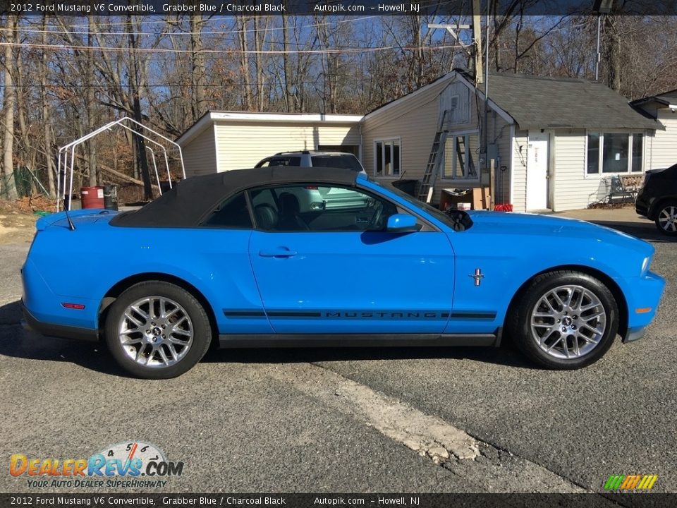 2012 Ford Mustang V6 Convertible Grabber Blue / Charcoal Black Photo #3