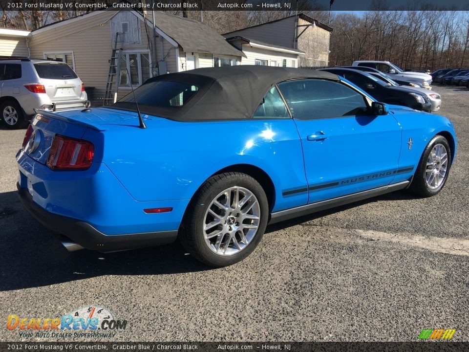 2012 Ford Mustang V6 Convertible Grabber Blue / Charcoal Black Photo #4