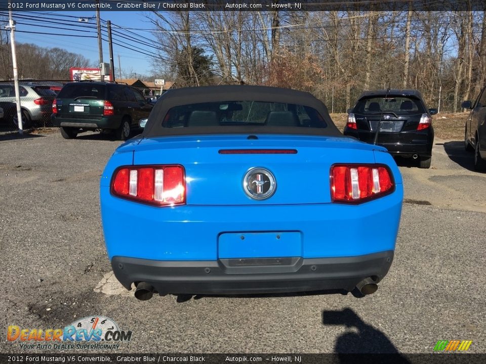 2012 Ford Mustang V6 Convertible Grabber Blue / Charcoal Black Photo #7