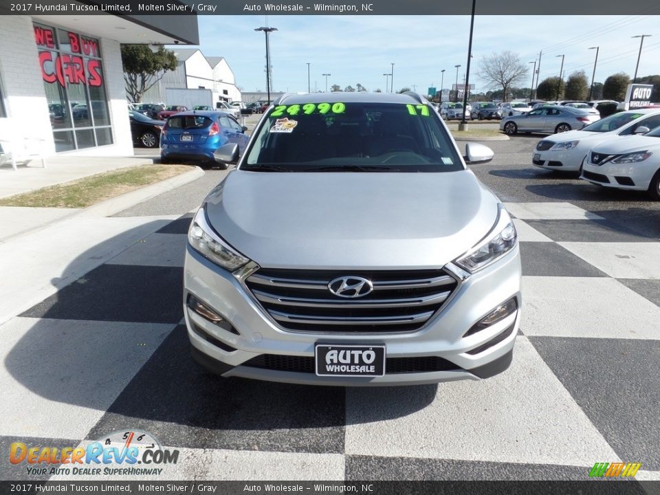 2017 Hyundai Tucson Limited Molten Silver / Gray Photo #2