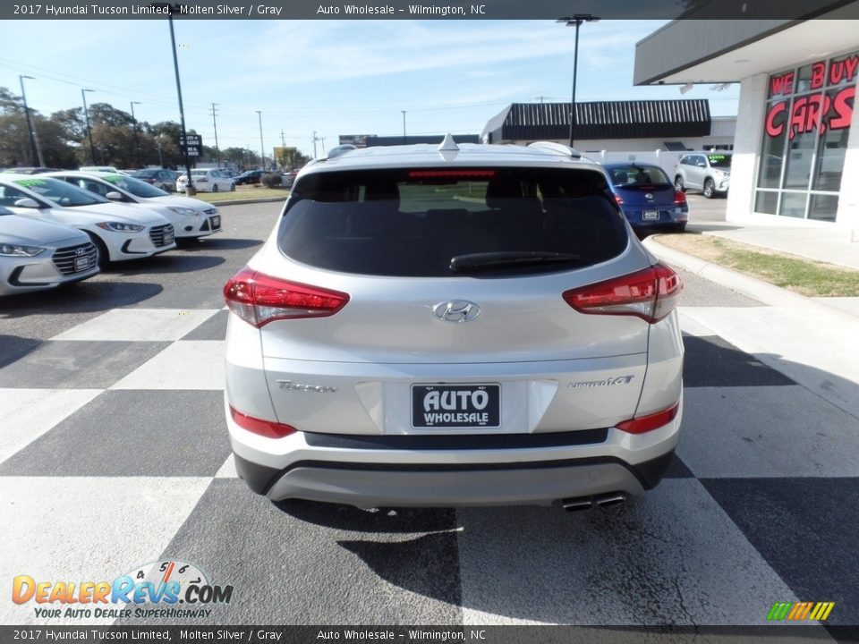 2017 Hyundai Tucson Limited Molten Silver / Gray Photo #4
