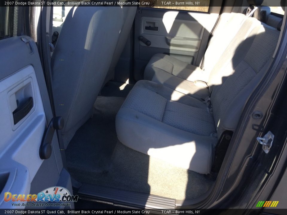 2007 Dodge Dakota ST Quad Cab Brilliant Black Crystal Pearl / Medium Slate Gray Photo #11
