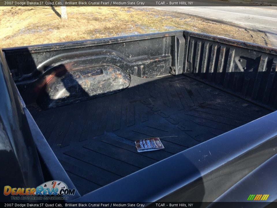 2007 Dodge Dakota ST Quad Cab Brilliant Black Crystal Pearl / Medium Slate Gray Photo #12