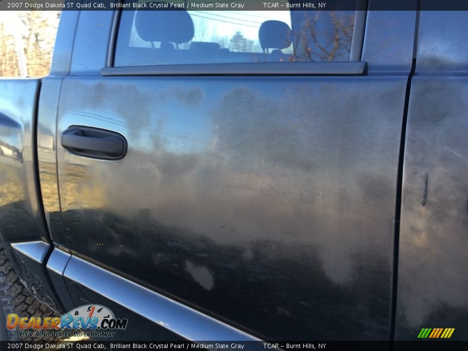 2007 Dodge Dakota ST Quad Cab Brilliant Black Crystal Pearl / Medium Slate Gray Photo #21